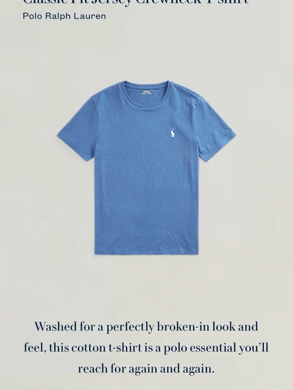 Polo by Ralph Lauren Men’s Blue Short Sleeve Crewneck Tee Sz XL